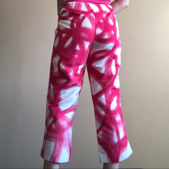 MOSCHINO pink & white graffiti pants - Picture 3 of 4